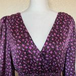 Leyden Magenta Mini Roses Smocked Dress L NWT Size L Photo 4