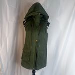 Market & Spruce Market & Sprue Army Green Outdoor Hooded Zip Front Cargo Gorpcore Vest Sz Small Photo 1