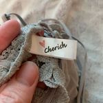 Cherish  Women's Crochet Lace Daisy Floral V-Neck Strappy Bralette Gray Size‎ S Photo 2