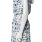 L'Agence Blue White Paisley Print 100% Silk Dress Photo 1