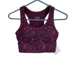 Reebok XS racerback sports bra grape wine moisture mgmt medium support padding Photo 4