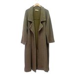 Free People  Shayla Beach Robe Olive Terry Duster Open Front Oversized Sz Medium Photo 1