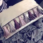 Rebecca Minkoff Metallic Tassel Leather Clutch Bag Photo 2