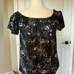 FOR THE REPUBLIC NWT  Floral Black Women's Top Photo 0