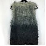 Tobi COCO COLETTE Vest Sz M Black Gray Faux Fur Black fades into Gray Photo 1
