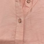 Free People  Peach Button Down Long Sleeve Babydoll Mini Dress Oversized S Photo 1