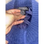 80% Angora Fuzzy Vintage VENESHA Blue Lined‎ Sweater Coat S Sweater Button Size M Photo 5