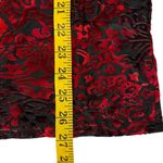 DB Womens Velvet Burnout Top Size LARGE Red Black Whimsigoth Fairy Mature Photo 3