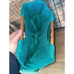 Green Boho Burlap Satchel/Handbag Photo 10