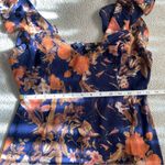 Lulus NWOT Stunning Favorite Navy Blue Floral Ruffled High-Low Maxi Dress Photo 2