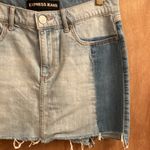 EXPRESS  patch work distressed cut off style woman’s size 4 denim skirt Photo 3