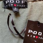 Poof New York Animal Print Sage Green Front Tie Cap Sleeve Mini T-shirt Dress S Photo 6