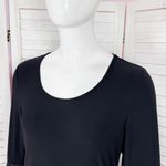 MSK Chiffon Bell Sleeve Jersey Sheath Dress Black Small Gothic Bewitched Boho Photo 4