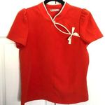 ZARA Orange Short Sleeve Dress Shirt Size S Photo 0