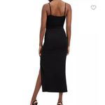 Good American side Ruched Maxi Slip Dress black Photo 1