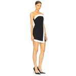 Amanda Uprichard  Rhodes Dress in Black & Ivory X-Large Womens Strapless Mini Photo 2