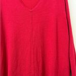 Apt. 9  Women's Vibrant Red V-Neck Sweatshirt Photo 2