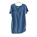 Michael Kors MICHAEL  T Shirt Striped Blue Black White Sheath Dress Size Large Photo 4