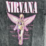 Hot Topic Nirvana In Utero Heather Gray Pink Purple Band T-Shirt Short Sleeve Small Unisex Photo 3
