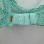 Naja Chloe Balconette aqua blue lace unlined underwire bra size 34DD Green Photo 6