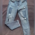 Gap Women's distressed denim blue jeans Photo 1