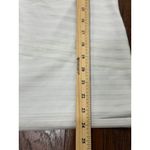 Dana Buchman L White Layered Mesh Stripe Top Sheer Blouse Long Sleeve Stretch Photo 7