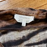 Max Mara  Wool Tiger Stripe Animal Print Top Womens Small Brown Photo 2