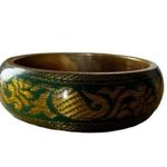 Green and Gold Whale Tropical Bangle Bracelet Yellow Photo 1