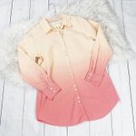 Soft Surroundings 🆕  Women's Pink Ombre Button Down Longsleeve‎ Shirt Photo 1