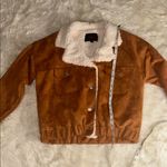 Sweet Rain Women's Tan Button Up Jacket with Shearling Lining Photo 6