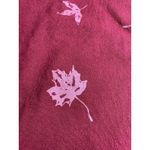 M. Mac Dress women’s 1X Maroon Pink Leaf Vermont Country Store Comfy Y2K Cotton Red Photo 2