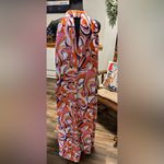 EXPRESS  Abstract Swirl Flowy Maxi Dress with halter Top‎ Sleeveless Size XL Photo 4