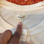 Madewell Drapey-Rib Henley Tee Women's Size M Photo 5