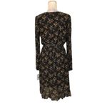 Ophelia Roe NWT Black Floral Long Sleeve Dress New Photo 1