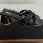 SM New York NEW Black Square Toe Block Heel Heeled Sandals Size 8.5 2” Heel Photo 3