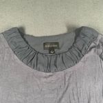 Dialogue Shirt Womens Small Blue Long Sleeve Detail Neck Pullover Blouse Top Photo 1