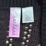 At Last Black Open-Knit Women's Sweater Photo 1