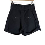 Isabel Marant Kalosco Belted Cotton Pleated High Waisted Shorts Midnight Small Photo 10