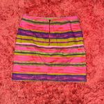 Ann Taylor Vibrant Striped Pink Skirt Photo 1