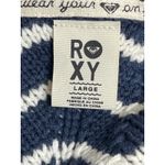 Roxy Women's Blue Chevron V-Neck Long Sleeve Tunic Sweatshirt Sweater Top Size L Photo 2