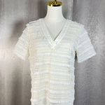 Waverly Grey White Crochet Fringe V Photo 0