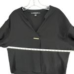 Marc New York Blouse Womens M Black Gold Logo Career Business Minimalist Chic Size M Photo 7