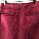 Loft Burgundy Suede Mini Skirt Photo 5