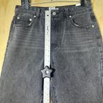Princess Polly  Denim Zaiden Black Wash Mom Jeans High Rise Distressed Hem Size 8 Photo 4