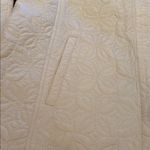 Sigrid Olsen  Quilted Winter White Old Money Trench Jacket Coat Medium Photo 1