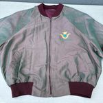 Vintage Las Vegas El Cortez Hotel Gambling Iridescent Green Embroidered Jacket Size XL Photo 3