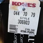 Kohls Vintage 35th & 10th Charcoal Gray Purple Diagonal Short Skirt Lined Sz 11 Photo 1
