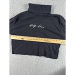 Forever 21 Turtleneck Women Medium Self Love Cropped Long Sleeve Pullover Shirt Photo 3