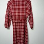 Halara  Red and White Raglan Long Sleeve V-Neck‎ Dress Photo 1