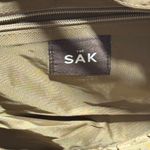 The Sak  Crochet Braided Leather Handle Hi I Satchel Tote Shoulder Bag Brown Photo 8